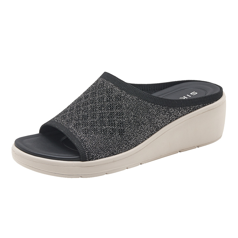 2025 primavera y verano nuevo tipo de sandálias de suela gruesa ligera antideslizante cómodas zapatos casuales de mujer