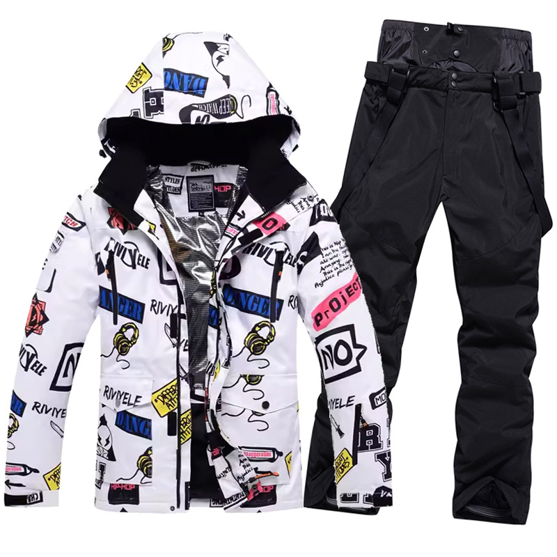ski suits for men, windproof, waterproof, warm and breathable, one piece delivery, single and double board skiing clothes and pants_voghion.com
