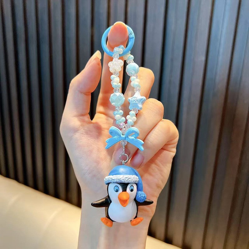 겨울 펭귄 키링 - 블루