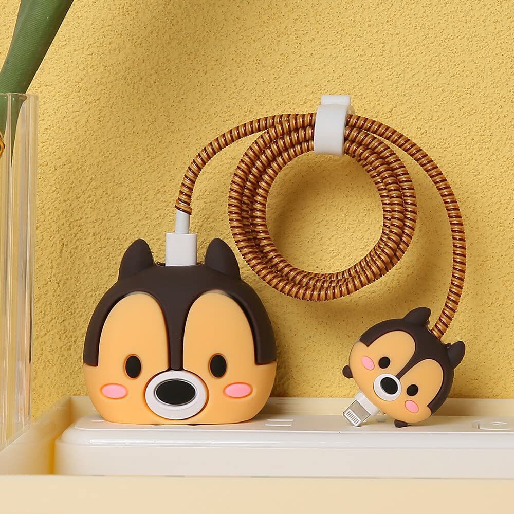 2023 nuevo cargador de dibujos animados cubierta protectora adecuada para Apple carga rápida cabeza 18/20W estándar europeo estándar americano aplicable