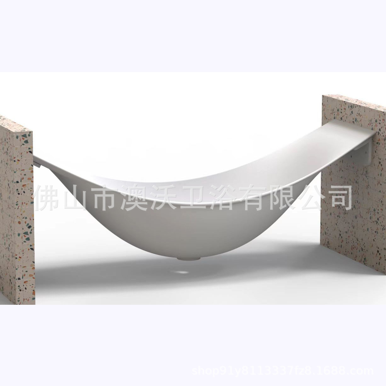 AOWO bañera de piedra artificial hotel de alojamiento doméstico multicristalino independiente hamaca de piedra Qimei bañera flotante