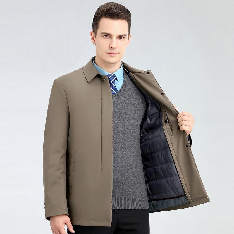 카키 21988 라펠 버튼 스타일