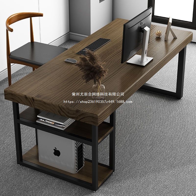 Solid Wood Computer Desk Bedroom Small Apartment Home Desktop Table Student Writing Desk E-Sports Boss Desk Office Desk Work