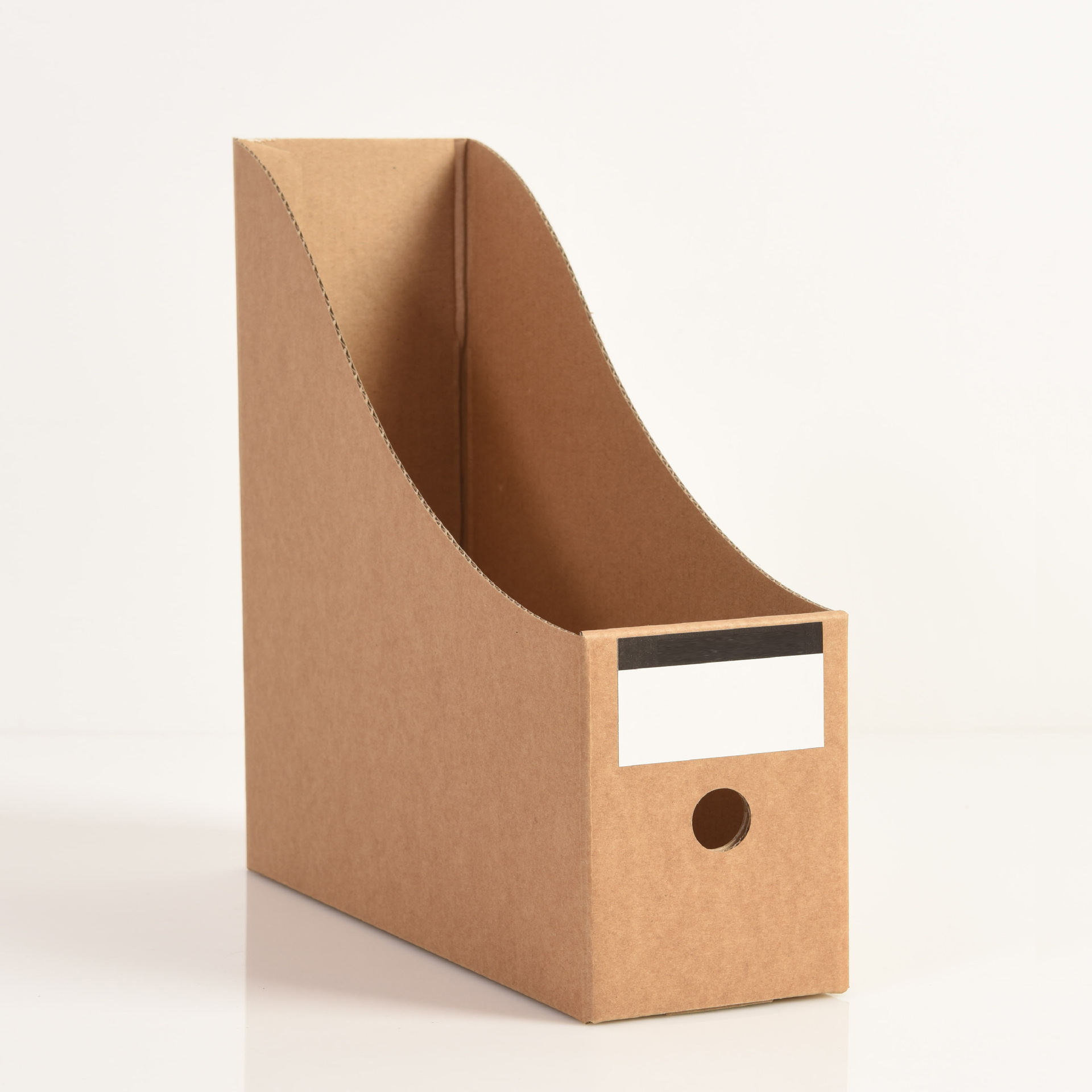 厂家直销纸文件架 桌面收纳整理纸盒 牛皮办公瓦楞纸收纳盒