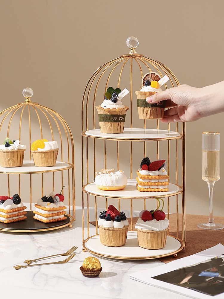 Multi -layer dessert dessert display standing standing high -end…