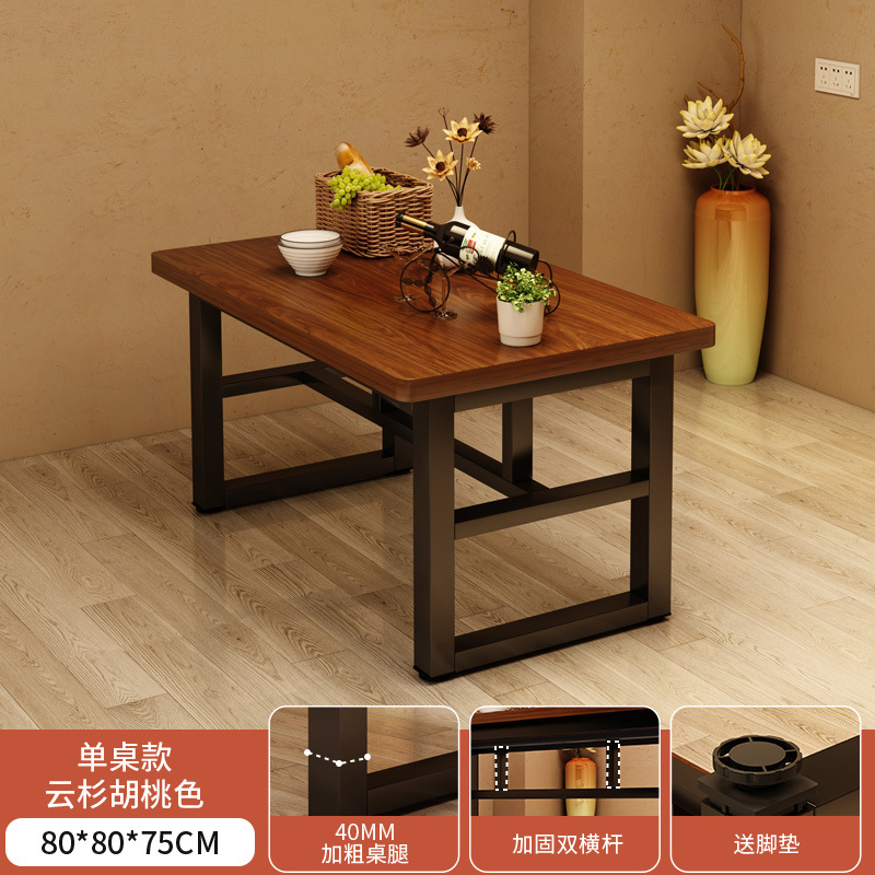 Mesa de comedor, mesa de comedor doméstica, mesa de estudio de sala de estar, mesa de computadora multifuncional, mesa de oficina simple en el hogar, estante de almacenamiento