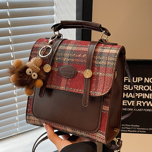 British style casual backpack women's 2024 New Fashion handbag student versatile travel small backpack