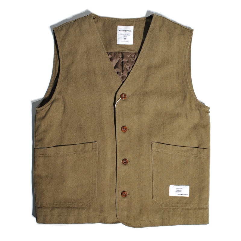 Heavy Weight Canvas Denim American Retro Hunting Cotton Vest V Neck Warm Quilted Vest Jacket for Men