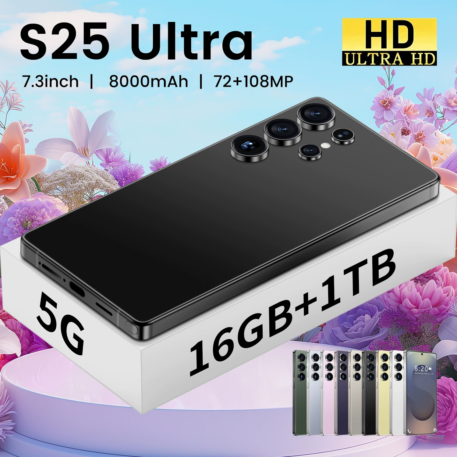 Мобильный телефон, Android, 7.3 дюйма, 16 ГБ, 4G