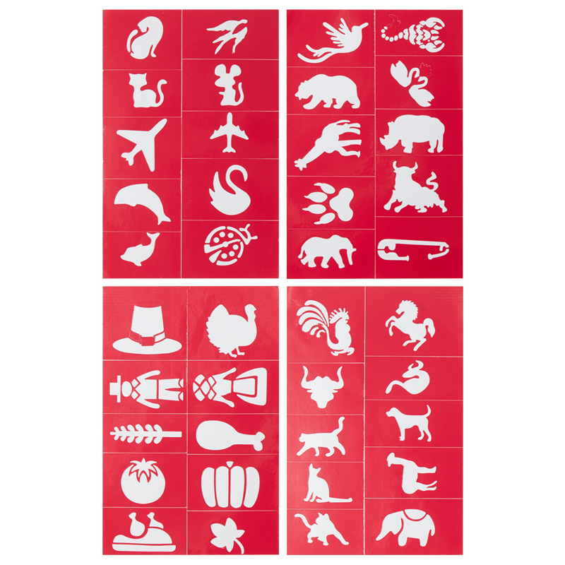 Red template, sticker
