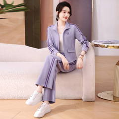 休闲时尚运动套装女士春秋款2025新款洋气秋季妈妈开衫卫衣两件套