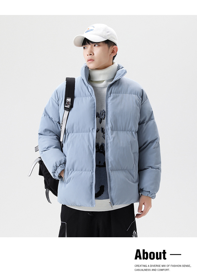 Herren Pufferjacke Für Den Winter, Warme Wattierte Freizeitjacke_voghion.com