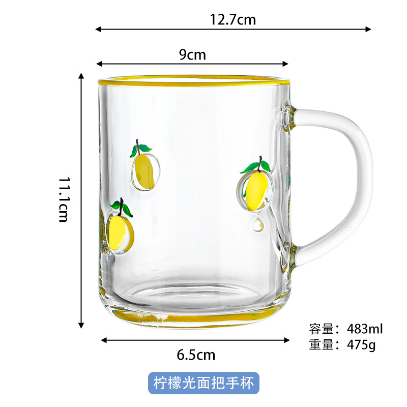 Copa de mano plana de limón