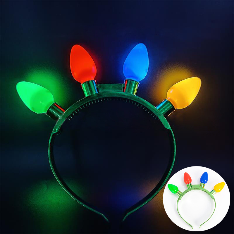 Fiesta transfronteriza lámpara LED banda de cabello fiesta de Navidad lámpara luminosa banda de cabello atmósfera de fiesta props de decoración