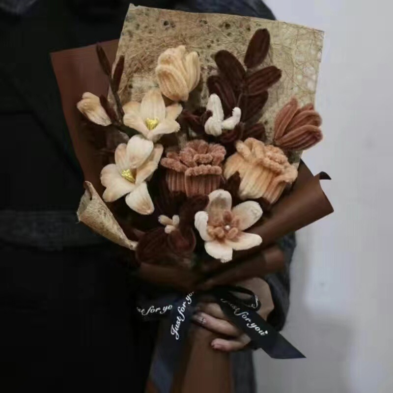 扭扭棒花束玫瑰花手工编织diy材料包送闺蜜女友百合花情人节礼物|undefined