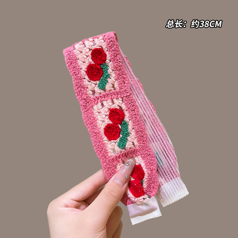 针织刺绣魔术贴发带女刘海碎发整理实用民族风发箍刘海贴发卡批发|undefined