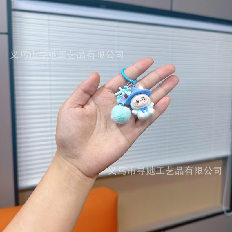 植毛ラブブ人形3歳キーホルダーペンダントクロスボーダーかわいい人形DIYアクセサリー携帯電話アクセサリーペンダント|undefined