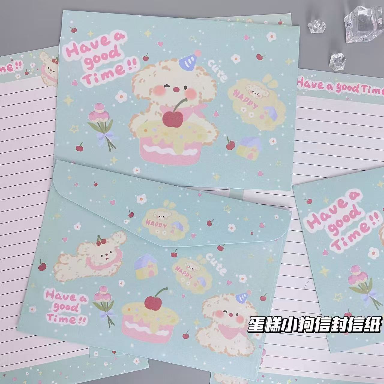 Explosiones bonitas sobres dobles dibujos animados bonitos altos valores faciales ins estudiantes creativos regalos felicitación papel de carta