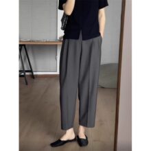仅用于产品展示勿拍-灰色西装裤女春秋季新款通勤西裤高级感垂感