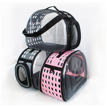 猫咪晒太阳用外出透明宠物包手提手拎单间斜挎包骑车装小狗车载包