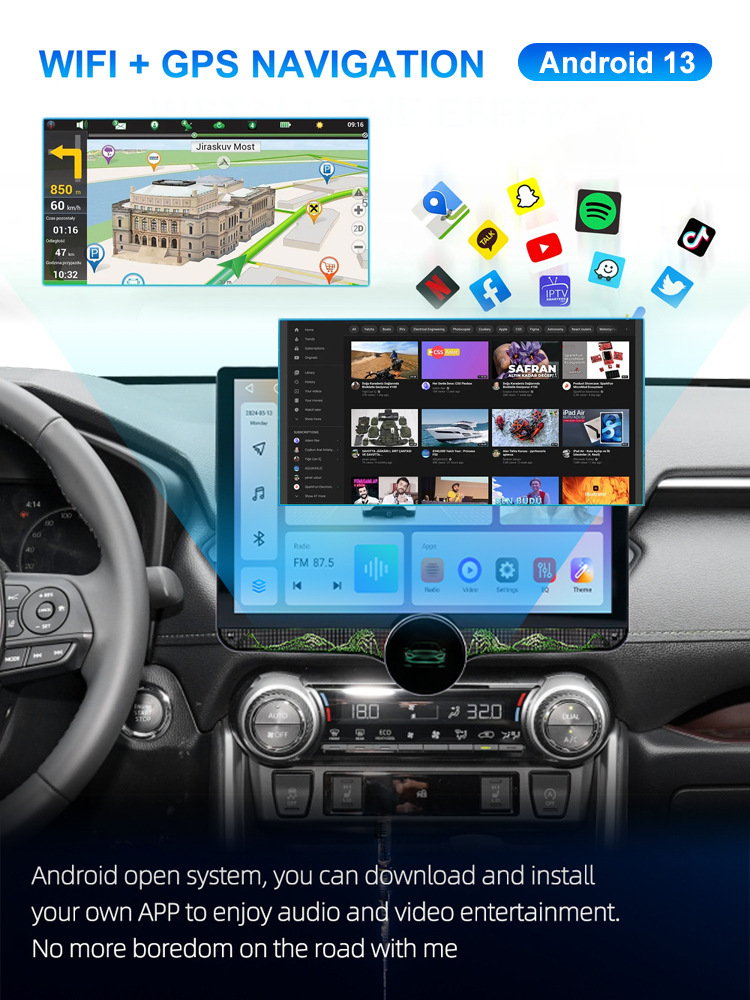 Factory Cross-Border Direct Sales 11.5inch Single Knob Universal Car Navigation Eight-Core Gps Android Carplay Navigation