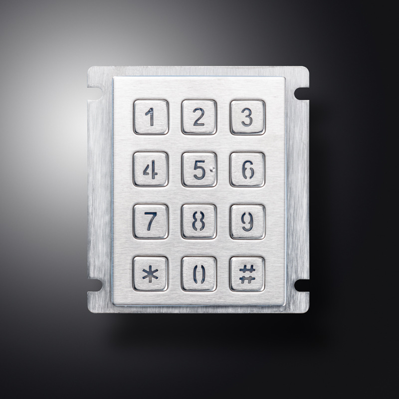 金属工业防水数字小键盘 自助售卖机不锈钢键盘 楼宇门禁背光键盘