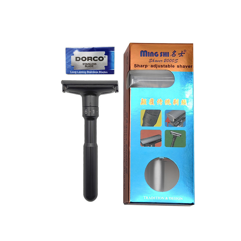 Shaver Manual Razor Manual Razor Razor Men's Adjustable Sharpness Washable Double-Sided Safety Knife Holder