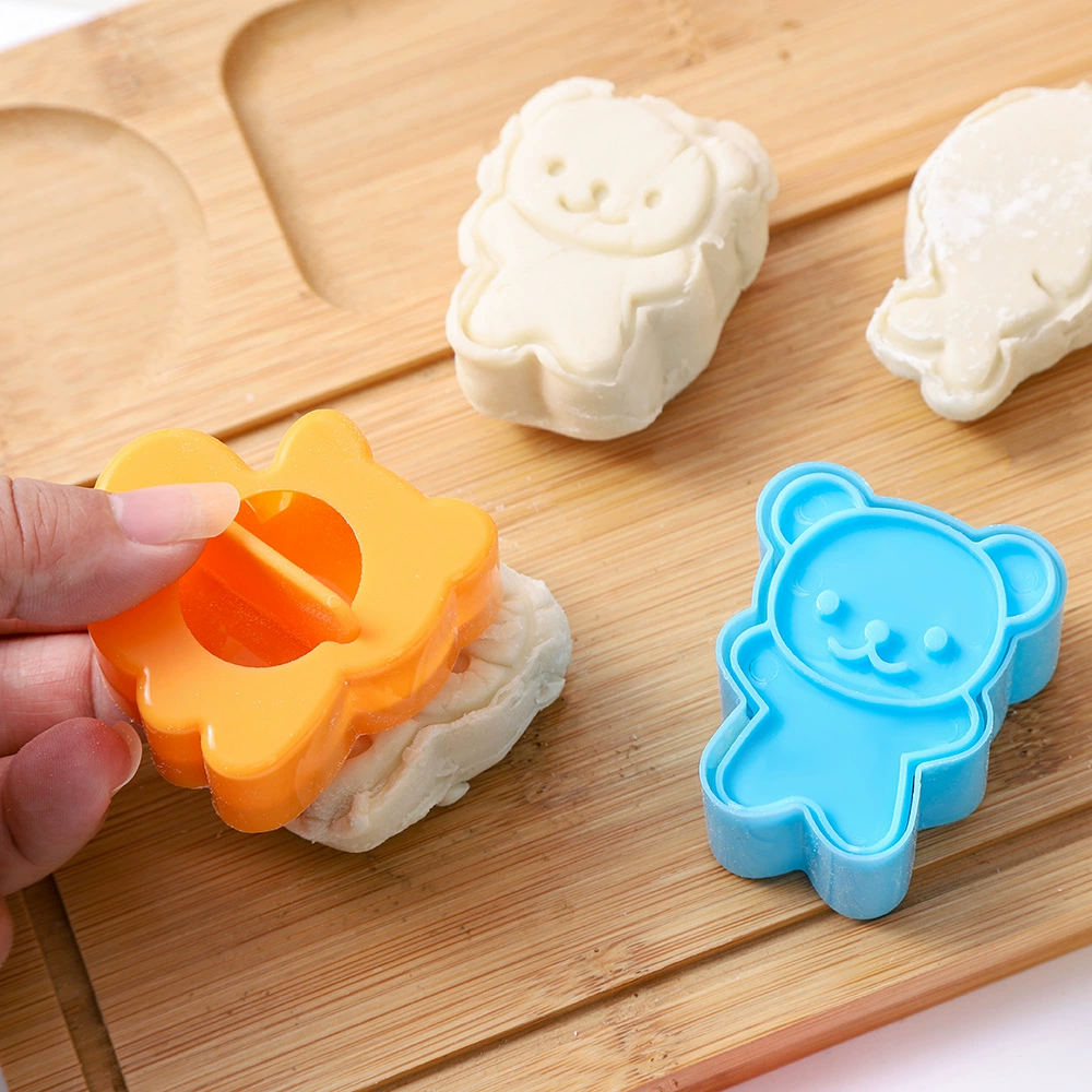 4PC маленькие животные мини-сэндвич пресс для детей креативный бенто рисовый шарик плесень diy медведь дельфин плесень