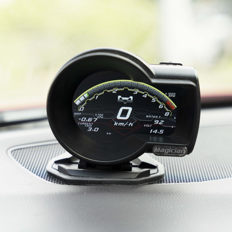 Mago OBD instrumento LCD Modificación del coche F835 multifunción velocidad de la temperatura del agua velocidad F8 Turbo medidor de pantalla digital