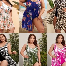 2025欧美新款外贸跨境性感露背大码高级感修身连体泳衣比基尼女