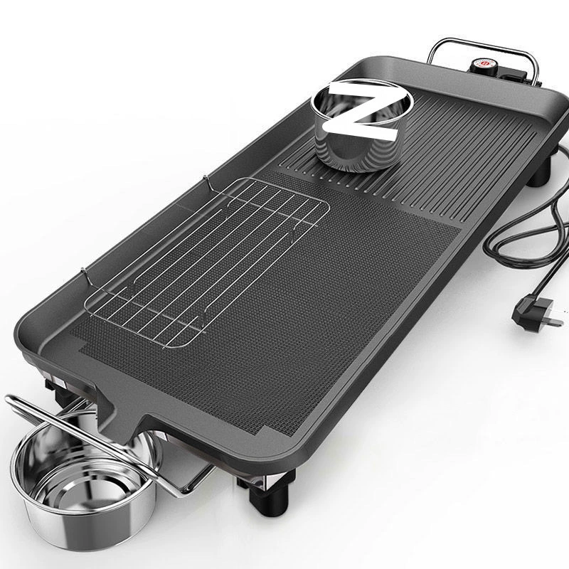Плита для барбекю, бытовая электрическая духовка, бездымная машина для барбекю, корейский барбекю, электрический гриль, железная пластина, рыба на гриле AliExpress