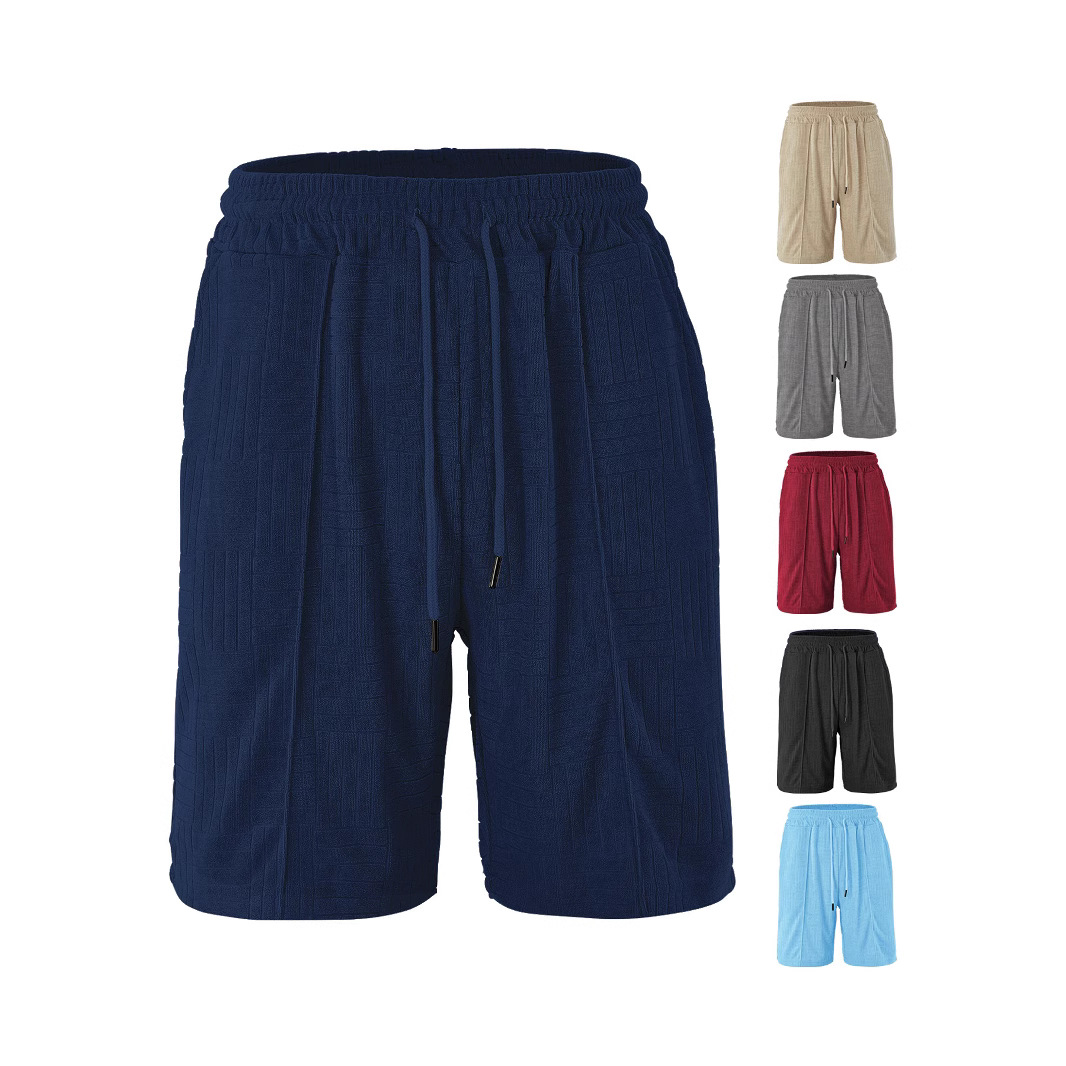 Ropa de hombre transfronteriza europea y americana TK de moda de verano deportivo relajado toallas transpirables Jacquard pantalones de hombre