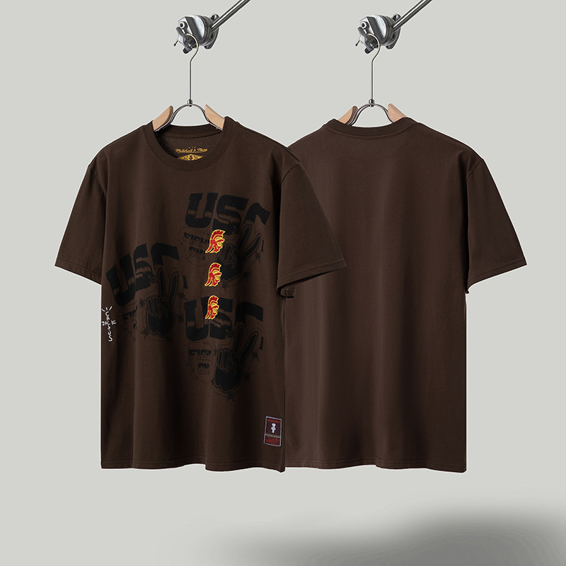 Travis de manga corta M mark Scott pequeño pato amarillo cactus relámpago rap tour TS pareja conjunta camiseta de hip-hop