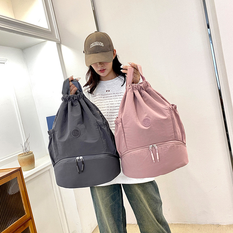 Drawstring Pocket Basketball Backpack with Wet and Dry Separation, Swimming Bag, Portable Backpack, Men's Sports Basketball Storage Bag