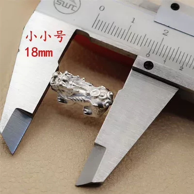 3D Pure Silver 999 Pixiu DIY Zərgərlik ara hissələri - 18mm-money-pixiu-single