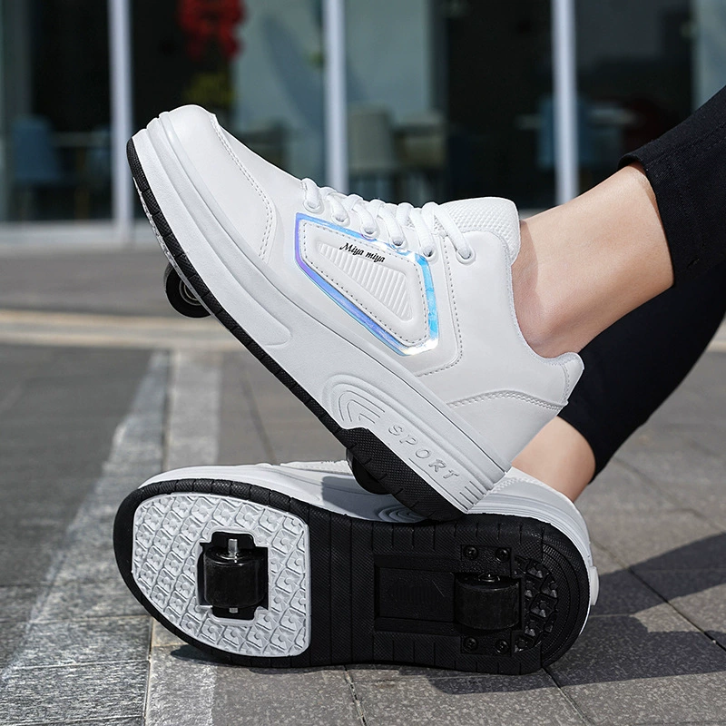 Детская обувь Heelys для мальчиков и девочек, обувь Heelys для взрослых, двухколесные летающие туфли на колесах, роликовые коньки для студенток.