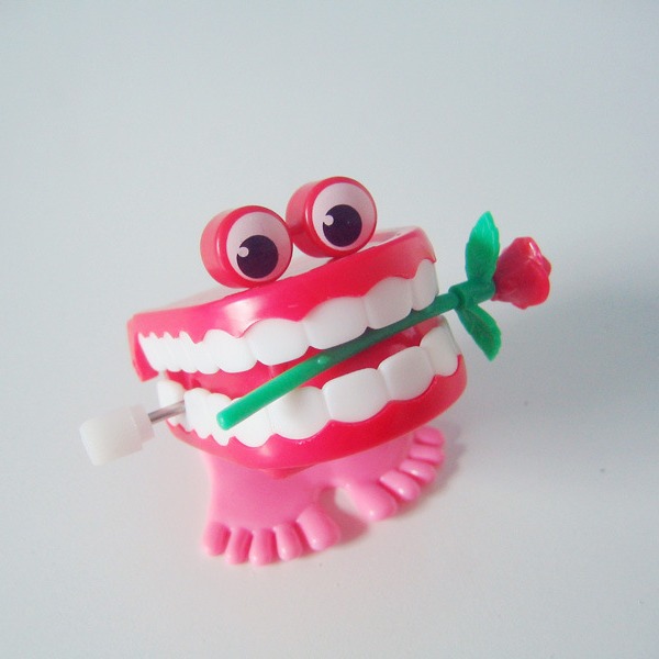 Wind-up toy for jumping for crawling, roses