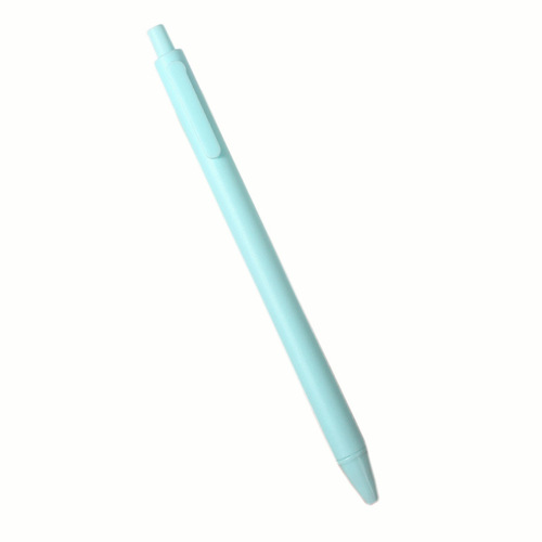 Korean Macaron Color Gel Pen 0.5 Bullet Click Creative Simple Black Writing Pen School Supplies