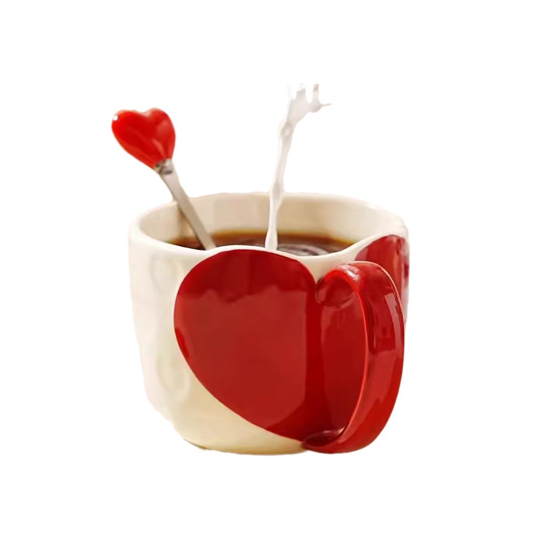 Personalidad creativa de tazas de desayuno de pareja tazas de agua de cerámica simple taza de café de alto valor de cara taza de regalo