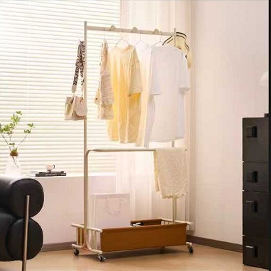 【란웨 의류 모자 걸이】 크림 화이트 80cm