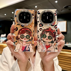 マテックス6携帯電話ケースマテックス5グリッターエアバッグ落下防止保護カバー折りたたみオールインクルーシブHuaweiに適したラッキーガール