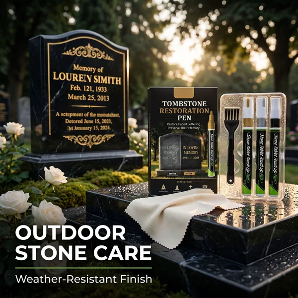 Cross-Border Hot-Selling Direct Liquid Tombstone Paint Touch-Up Pen All-In-One Set, Non-Fading Waterproof Marker Pen for Tombstones