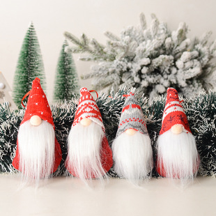 New Christmas Decorations Knitted Forest Old Man Small Hanging Ornaments Faceless Doll Men's and Women's Christmas Tree Pendant