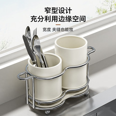 箸収納ケース家庭用箸立てキッチン水切り収納筒箸入れかごにスプーンを入れる食器棚