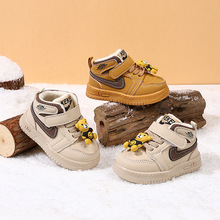 宝宝秋冬季加绒1—2岁婴幼儿学步鞋男软底加厚棉鞋女童保暖运动鞋