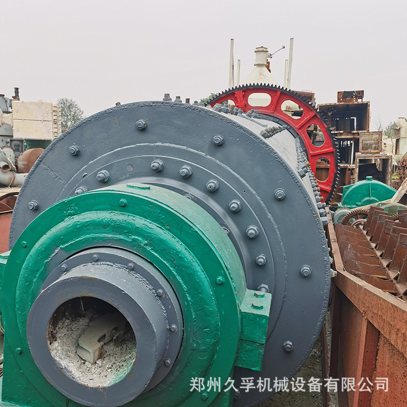 供应二手卧式球磨机 选黄金矿设备 二手1.83*7米白灰球磨机