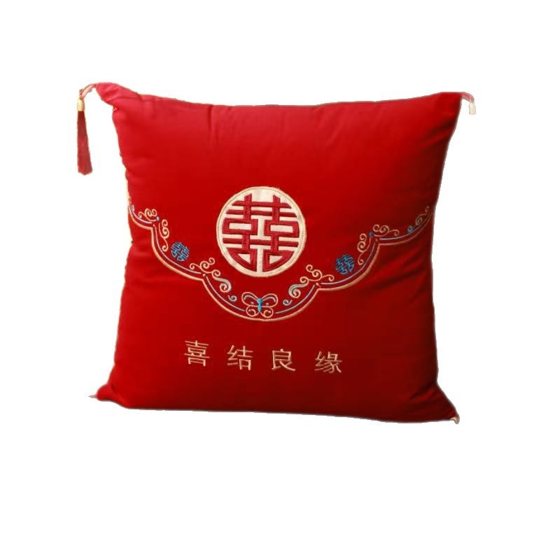 结婚红色喜字抱枕一对新中式婚房布置装饰沙发靠枕婚礼创意靠枕批|undefined