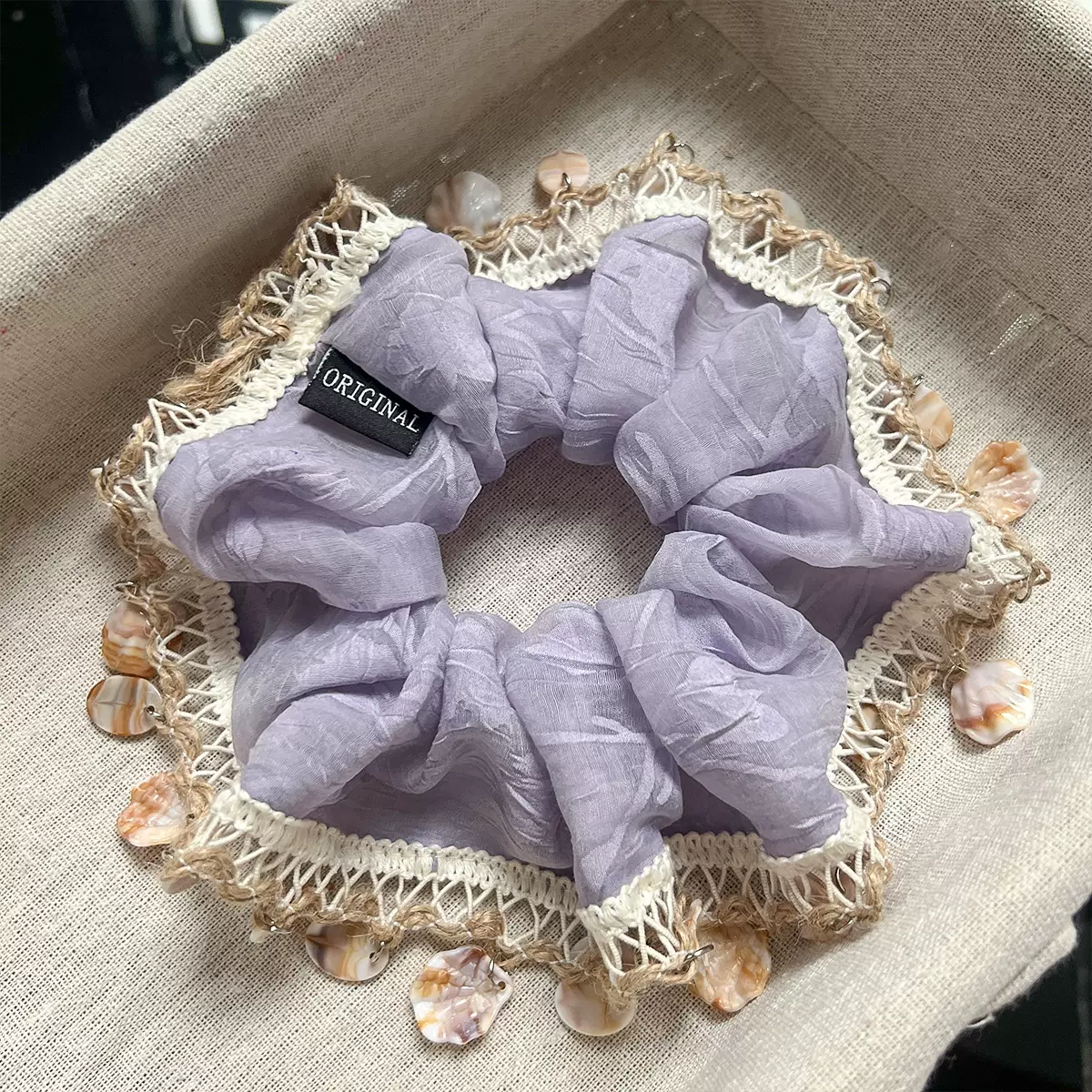 新款贝壳海星发圈女原创设计波西米亚度假风头绳扎马尾高级感发饰