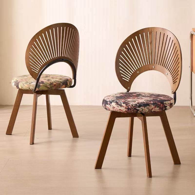 Solid Wood Chair for Home Use, Computer Chair, Bedroom Vanity Chair, 360-Degree Rotating Living Room Dining Chair, Study Chair with Backrest Solid Wood Chair for Home Use, Computer Chair, Bedroom Vanity Chair, 360-Degree Rotating Living Room Dining Chair, Study Chair with Backrest