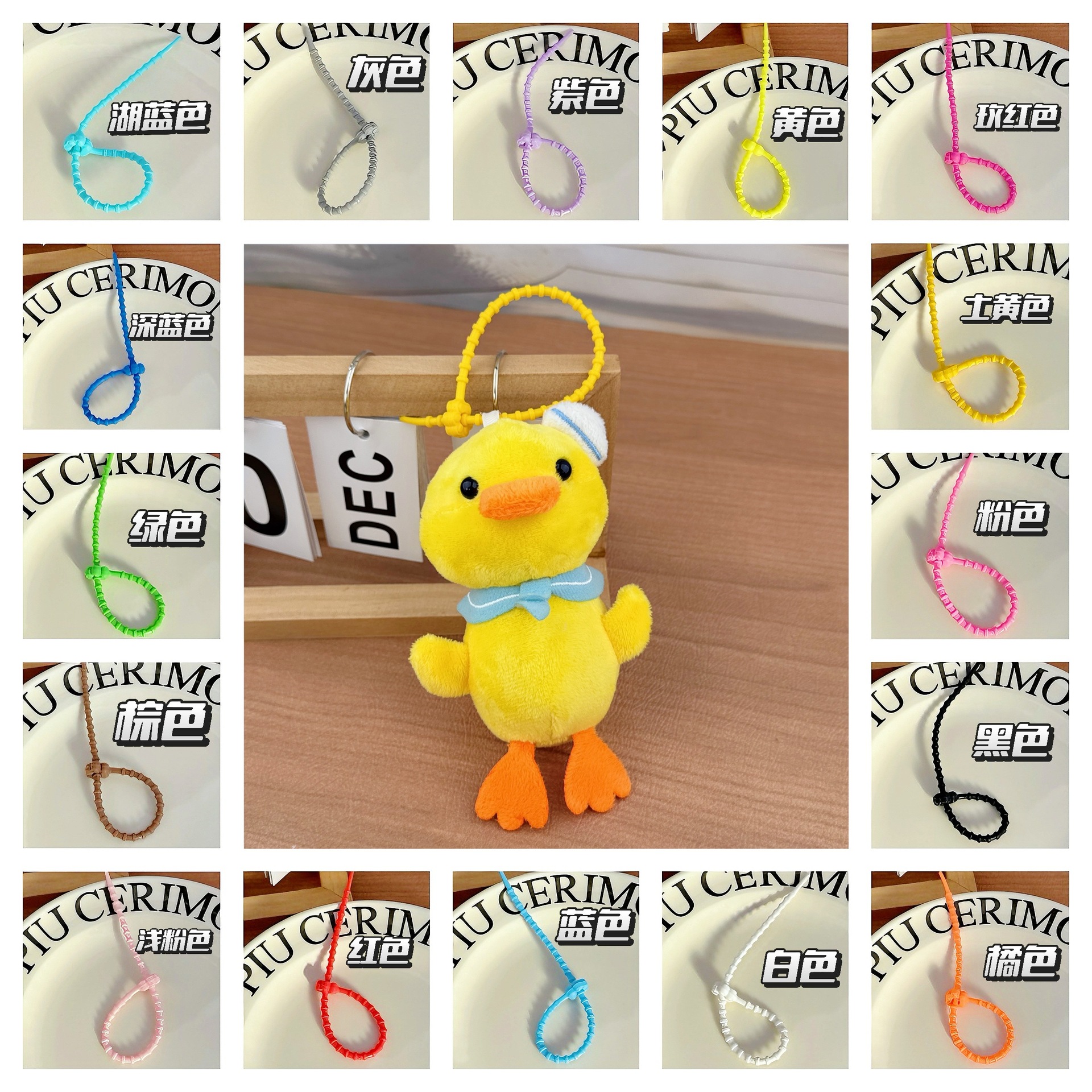 Tiktok viene en pato llavero muñeca bufanda pato muñeca felpa colgante bolsa colgante al por mayor